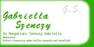 gabriella szenczy business card